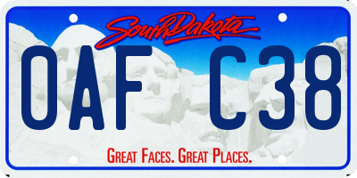 SD license plate 0AFC38