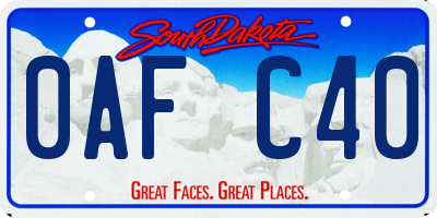 SD license plate 0AFC40