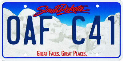 SD license plate 0AFC41