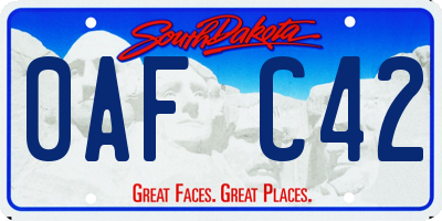 SD license plate 0AFC42