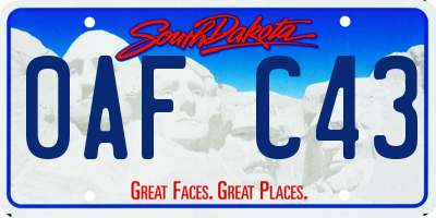 SD license plate 0AFC43