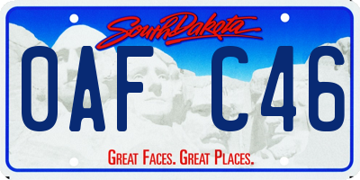 SD license plate 0AFC46