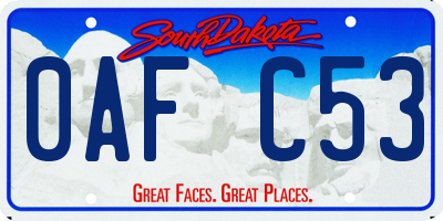 SD license plate 0AFC53