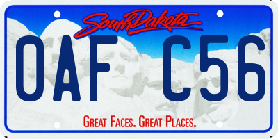 SD license plate 0AFC56