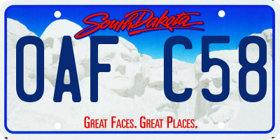 SD license plate 0AFC58