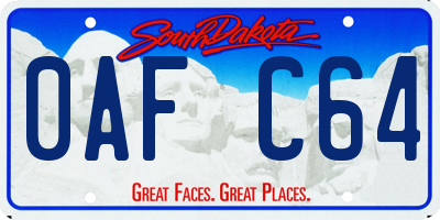 SD license plate 0AFC64