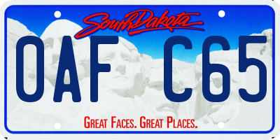 SD license plate 0AFC65