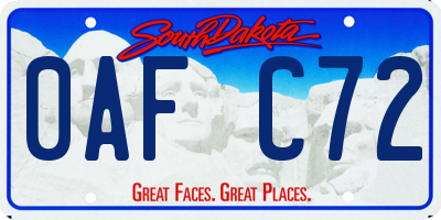 SD license plate 0AFC72