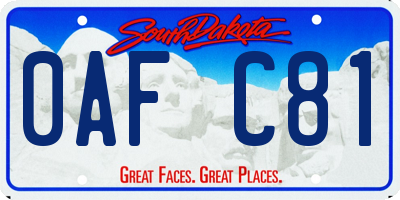 SD license plate 0AFC81