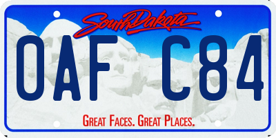 SD license plate 0AFC84