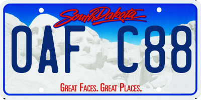 SD license plate 0AFC88