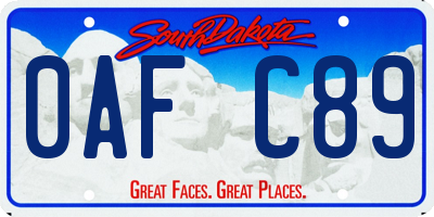 SD license plate 0AFC89