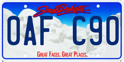 SD license plate 0AFC90