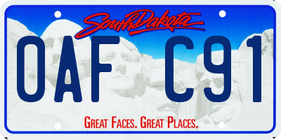 SD license plate 0AFC91