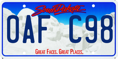 SD license plate 0AFC98