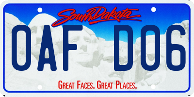 SD license plate 0AFD06