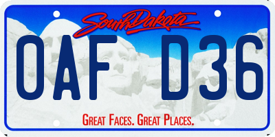 SD license plate 0AFD36