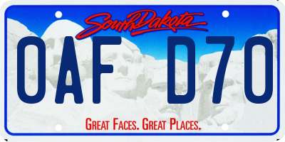 SD license plate 0AFD70