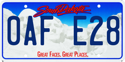 SD license plate 0AFE28