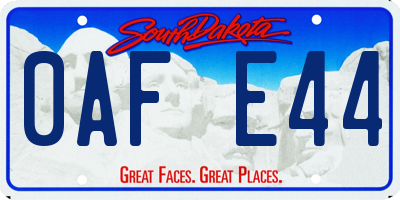 SD license plate 0AFE44