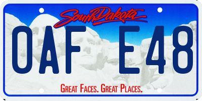 SD license plate 0AFE48