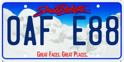 SD license plate 0AFE88