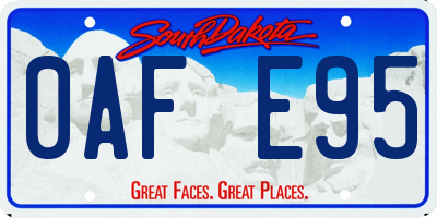 SD license plate 0AFE95