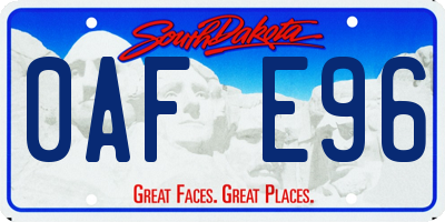 SD license plate 0AFE96