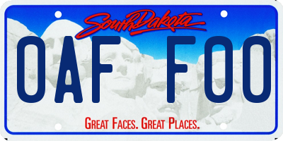 SD license plate 0AFF00