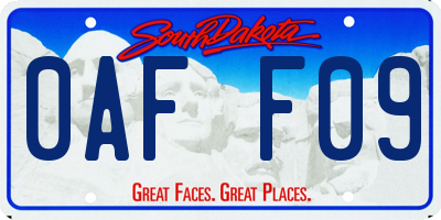 SD license plate 0AFF09