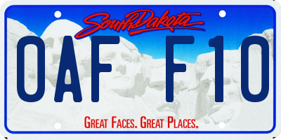 SD license plate 0AFF10