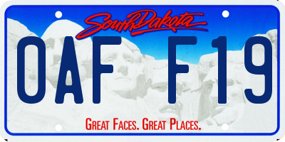 SD license plate 0AFF19