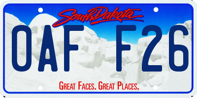 SD license plate 0AFF26