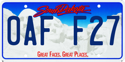 SD license plate 0AFF27