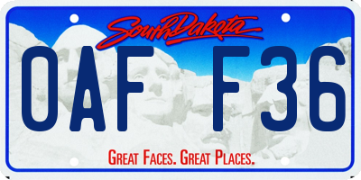 SD license plate 0AFF36