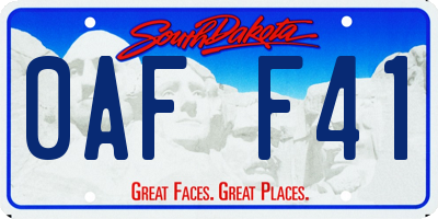 SD license plate 0AFF41