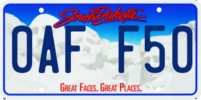 SD license plate 0AFF50