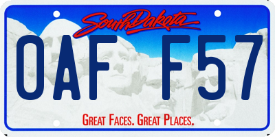 SD license plate 0AFF57