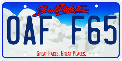 SD license plate 0AFF65