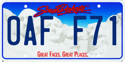 SD license plate 0AFF71