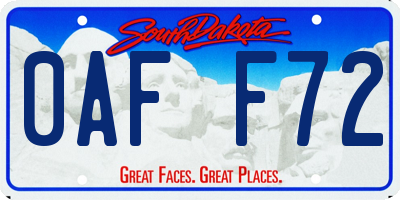 SD license plate 0AFF72