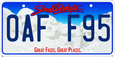 SD license plate 0AFF95