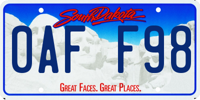 SD license plate 0AFF98