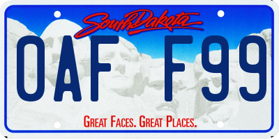 SD license plate 0AFF99