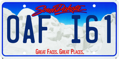 SD license plate 0AFI61