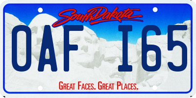 SD license plate 0AFI65