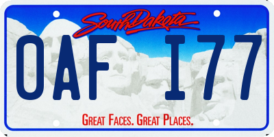 SD license plate 0AFI77