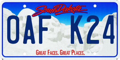 SD license plate 0AFK24