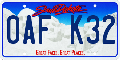 SD license plate 0AFK32