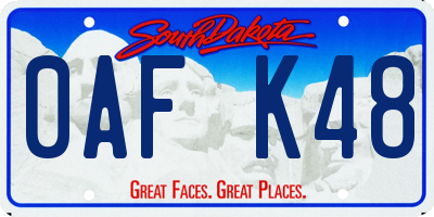 SD license plate 0AFK48